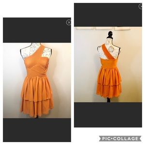 H&M Orange One Shoulder Dress